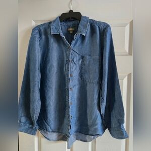 Style & Co Button Down Jean-ish Shirt